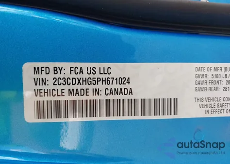2023 Dodge Charger Gt from USA, damaged, VIN 2C3CDXHG5PH671024